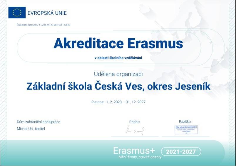 AKREDITACE programu Erasmus+