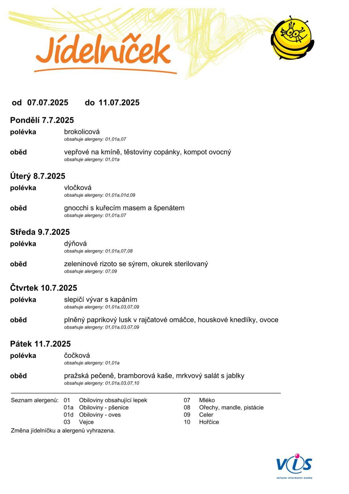 Polední menu