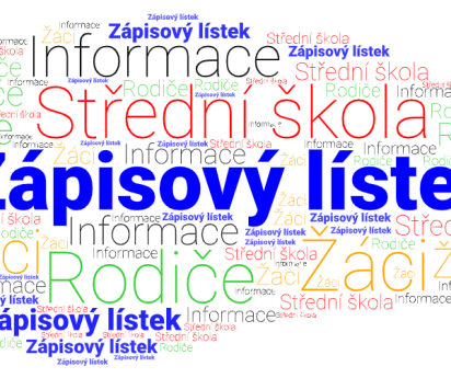Informace k vyplnění zápisového lístku