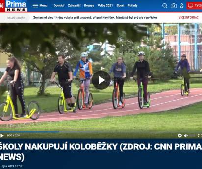 Českoveské koloběžky v hlavních zprávách
