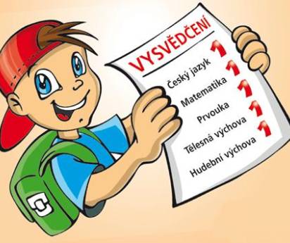 Předávání vysvědčení za 1. pololetí 2020/2021