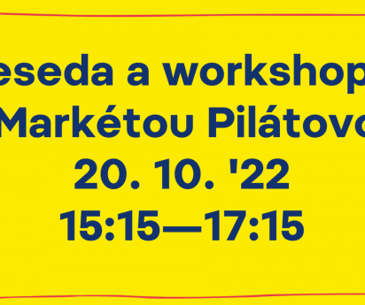 Beseda s Markétou Pilátovou 20. 10. 2022
