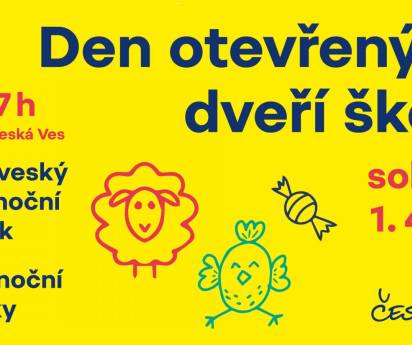 Den otevřených dvěří školy 1. 4. 2023 od 14 hodin